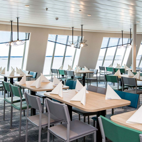 Bioturvallinen ja jätteetön Jacobs Cafitesse autolautta M/S Aurora Botnialla